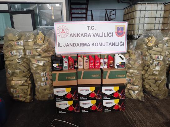 Ankara'da 59 bin litre kaçak madeni yağ ele geçirildi