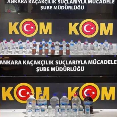 Ankara merkezli 7 ilde 3 ayda 56 sahte içki operasyonu düzenlendi