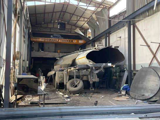 Gaziantep'te, bakımı yapılan akaryakıt tankerinde patlama: 2 ölü, 3 yaralı