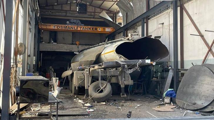 Gaziantep'te, bakımı yapılan akaryakıt tankerinde patlama: 2 ölü, 3 yaralı