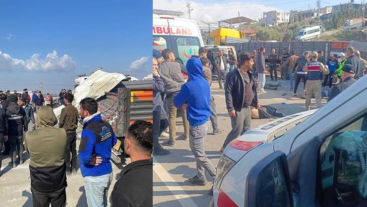 Hatay'da minibüs ile TIR çarpıştı; 6 ölü, 8 yaralı