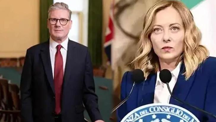 İtalya Başbakanı Meloni ve İngiltere Başbakanı Starmer bir araya geldi