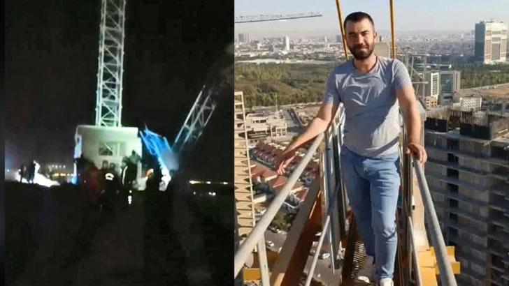 Şantiyede kule vinç devrildi, operatör öldü