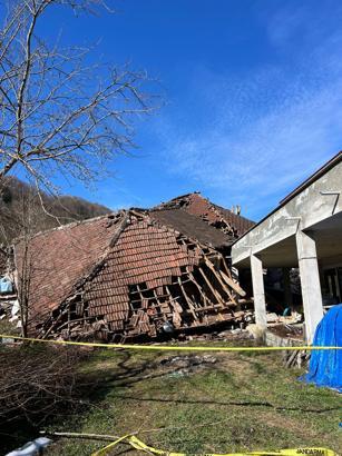 Sinop'ta 3 evin yıkıldığı, 4 kişinin yaralandığı heyelan sonrası hasar tespit çalışması Ek fotoğraflar