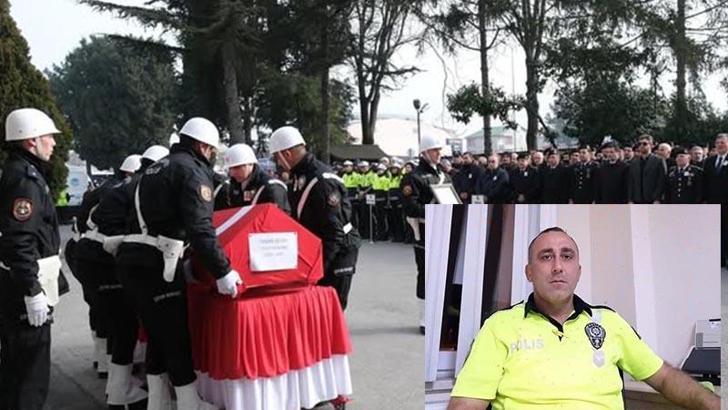 Kalp krizi geçirip yaşamını yitiren polis memuru için tören