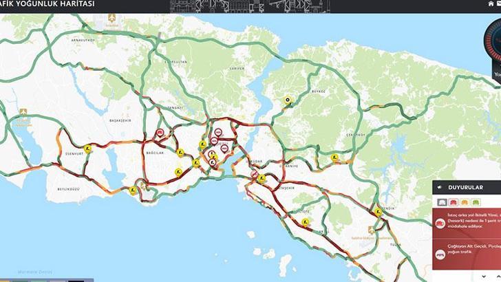 İstanbul'da trafik yoğunluğu yüzde 80'e ulaştı