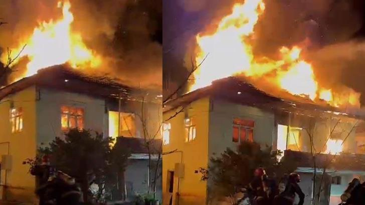 Yakınlarına iftara giden ailenin evi yandı