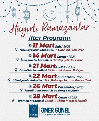 Kuşadası'nda ramazanda  6 noktada iftar sofrası kurulacak