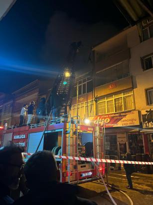 Bartın'da çatı yangını