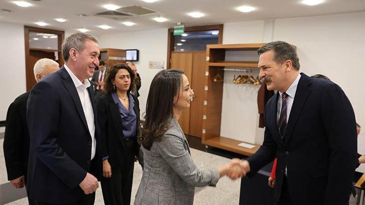 DEM Parti heyeti, TİP Genel Başkanı Baş ile görüştü