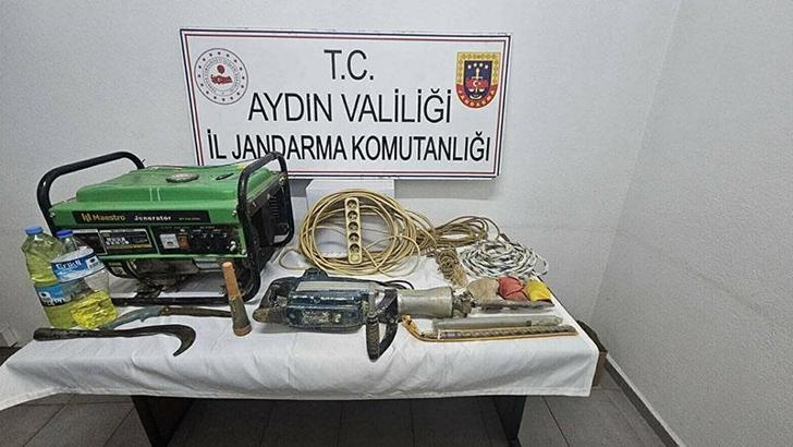 Kaçak kazıya suçüstü; 8 gözaltı