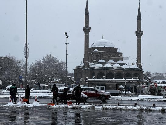 Kayseri'de kar yağışı