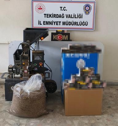 Çerkezköy'de 25 bin makaron ele geçirildi