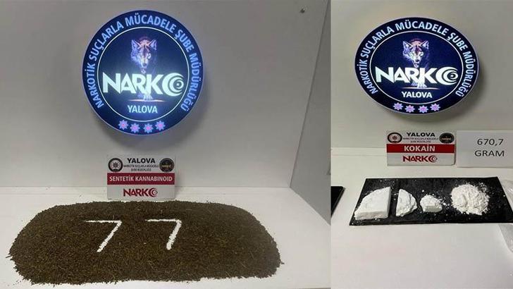 Yalova'da uyuşturucu madde operasyonuna 3 tutuklama