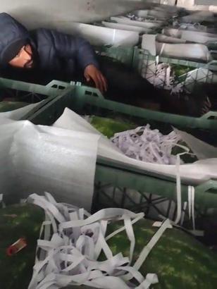 Karpuz yüklü TIR'ın dorsesinden 3 kaçak göçmen çıktı