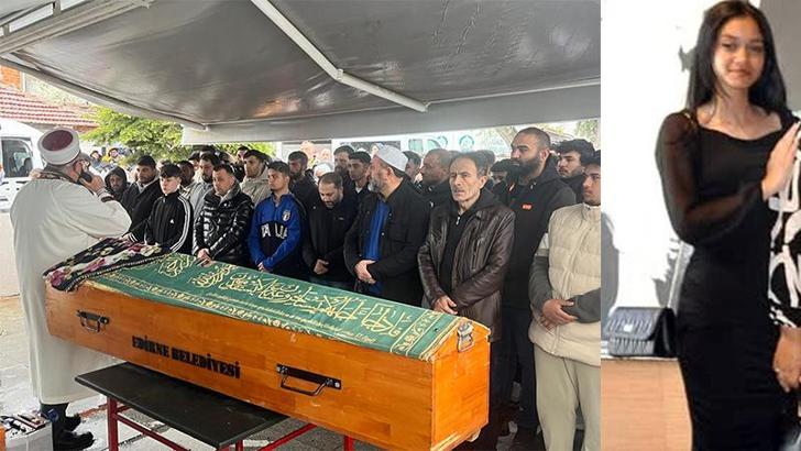 Edirne'de lise bahçesinde bıçaklanarak öldürülen Gülden, toprağa verildi