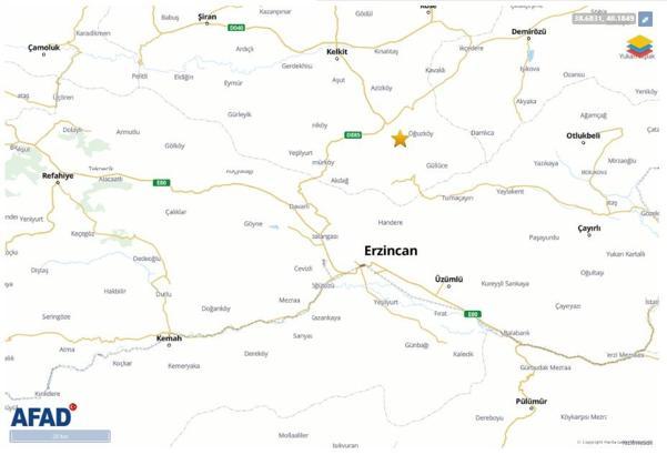 Gümüşhane'de 4.2 büyüklüğünde deprem