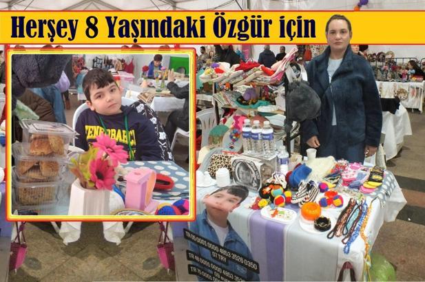 DMD hastası oğlunun tedavisi için el emekleri festivalinde stant açtı