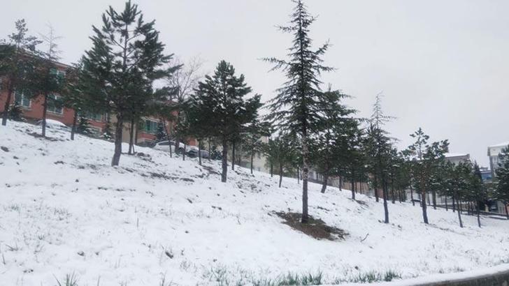 Çorum'da kar yağışı