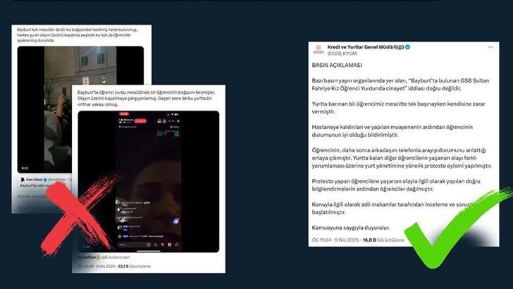 DMM: Bayburt'ta bir öğrencinin saldırıya uğradığı iddiası doğru değildir