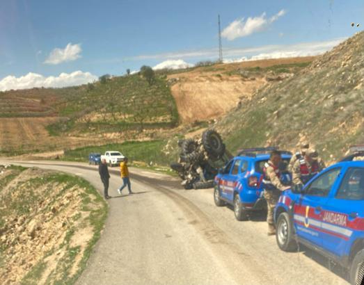 Siirt’te, ters dönen traktörün sürücüsü yaralandı