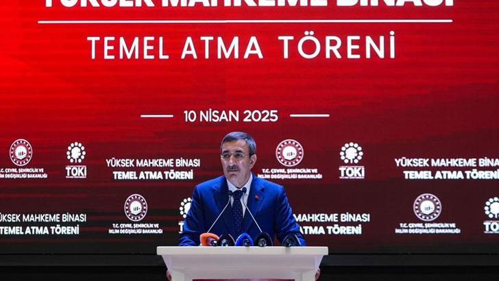 Cumhurbaşkanı Yardımcısı Yılmaz, KKTC'de Yüksek Mahkeme Binası ve Millet Kütüphanesi’nin temel atma törenine katıldı
