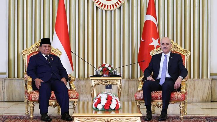 TBMM Başkanı Kurtulmuş, Endonezya Cumhurbaşkanı Subianto ile görüştü