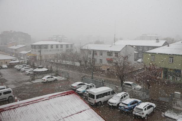 Karlıova’da kar yağışı etkili oldu