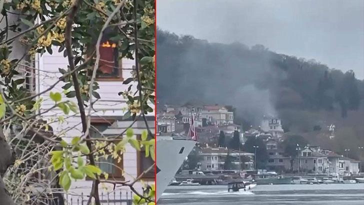 Sarıyer’de rüzgarın devirdiği mum yangına sebep oldu