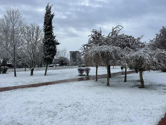 Uşak'ta nisanda kar yağışı