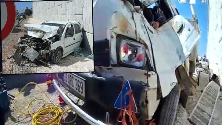 Kazada savrulan kamyonet, istinat duvarına çarptı; 2 ölü, 2 yaralı