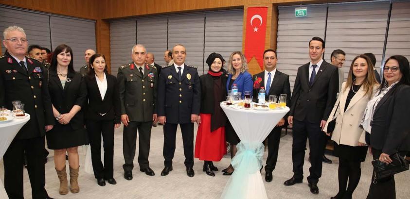 Polis teşkilatı resepsiyonda buluştu