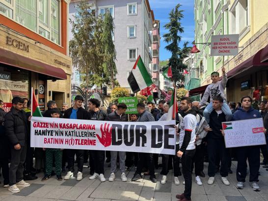Ordu’da İsrail protestosu