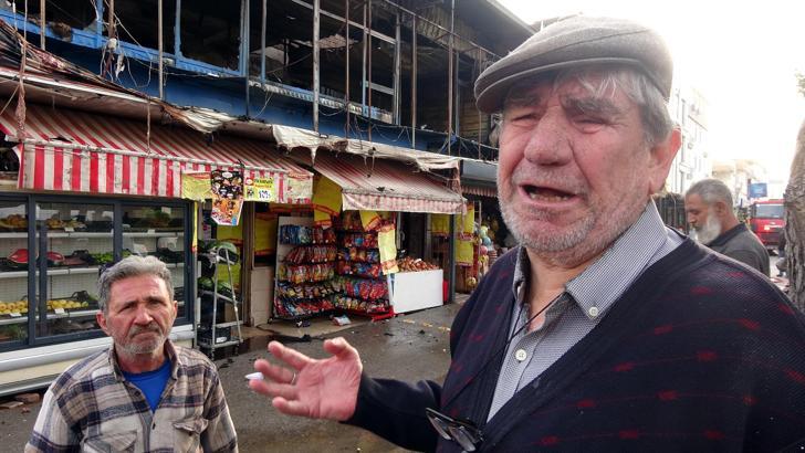 Alev alev yapan marketin sahibi: '30 yıllık emeğim mahvoldu' diye gözyaşı döktü