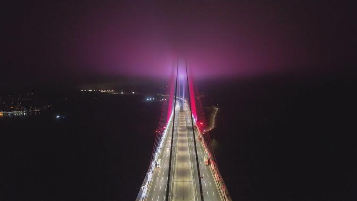 İstanbul - Yavuz Sultan Selim Köprüsü’ndeki eşsiz sis manzarası havadan görüntülendi