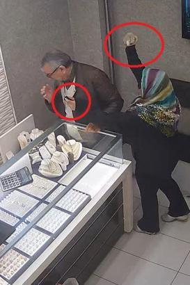 Yaşlı gibi davranıp taş ve biber gazıyla kuyumcu soymaya kalkan kadın bankacının ifadesi ortaya çıktı