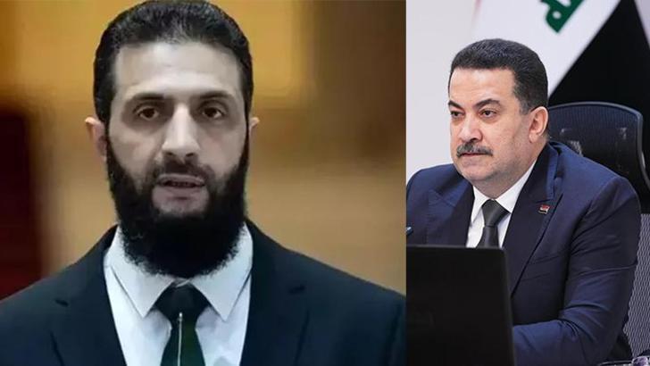 Irak Başbakanı Sudani ve Suriye Cumhurbaşkanı Şara görüştü