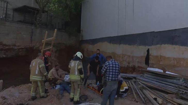 Ataşehir'de inşaatta göçük: 3 işçi kurtarıldı