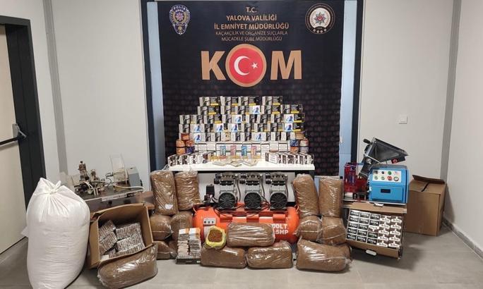 Yalova’da kaçak tütün operasyonu: 8 gözaltı