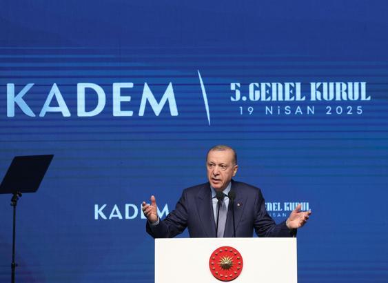 İstanbul- Cumhurbaşkanı Erdoğan KADEM 5'inci Olağan Genel Kurul Toplantısına katıldı- 1