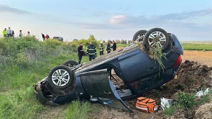 Edirne'de tarlaya uçan otomobilin sürücüsü ağır yaralandı