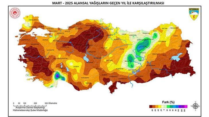 Mart ayı yağışı, 35 yılın en düşük seviyesinde 1 Mart ayı yağışı, 35 yılın en düşük seviyesinde