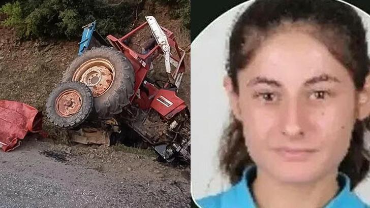 Devrilen traktördeki Aylin hayatını kaybetti