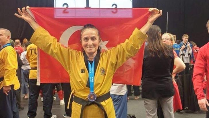 ‘Süper Babaanne’ Avrupa Tekvando Poomsea Şampiyonası’nda 3. oldu