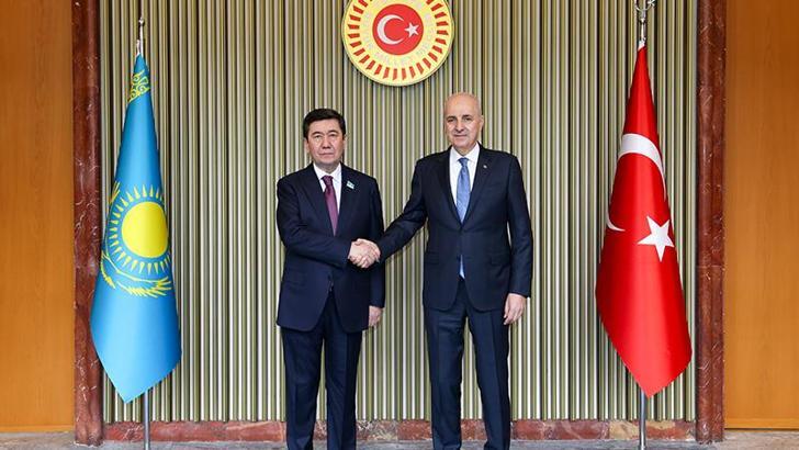 TBMM Başkanı Kurtulmuş, Kazakistan Meclis Başkanı Koşanov ile görüştü