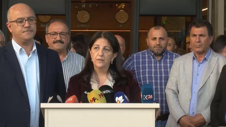 İstanbul - İmralı heyeti üyesi Buldan, Sırrı Süreyya Önder'in tedavi gördüğü hastanenin önünde açıklama yaptı