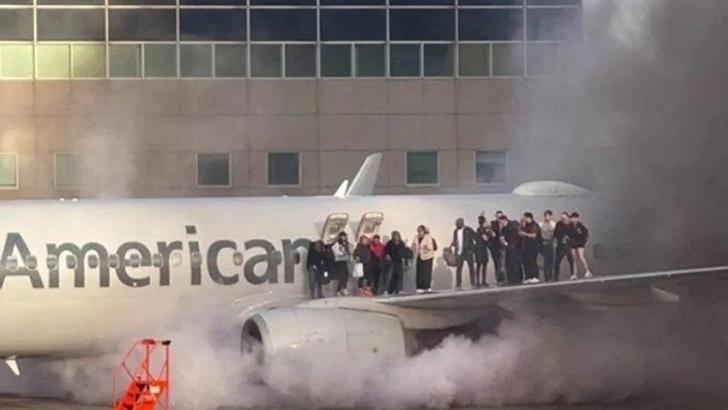 ABD'de uçağın motoru alev aldı: 282 yolcu tahliye edildi