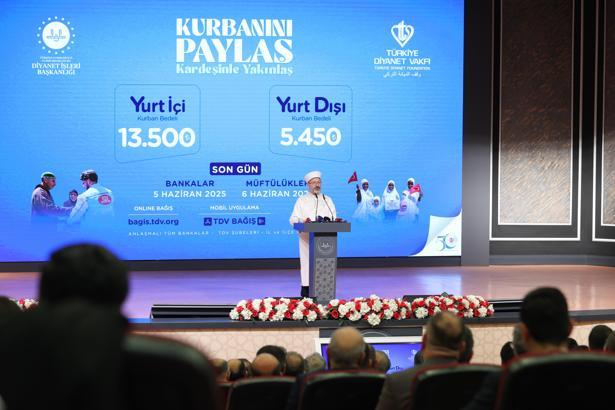 Vekaletle kurban bedeli yurt içi 13 bin 500, yurt dışı 5 bin 450 lira oldu
