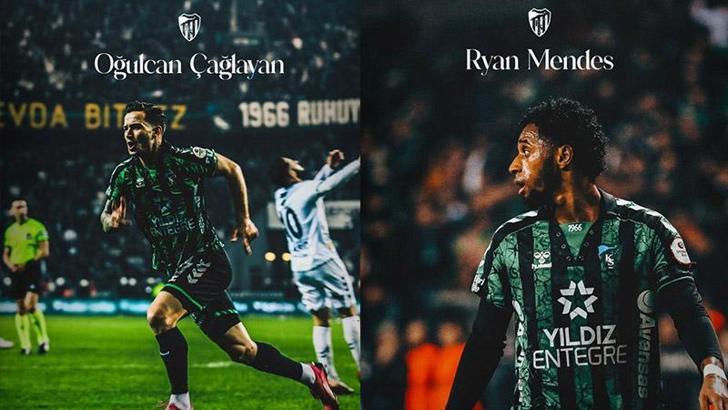 Kocaelispor, Oğulcan Çağlayan ve Ryan Mendes’in sözleşmelerini uzattı