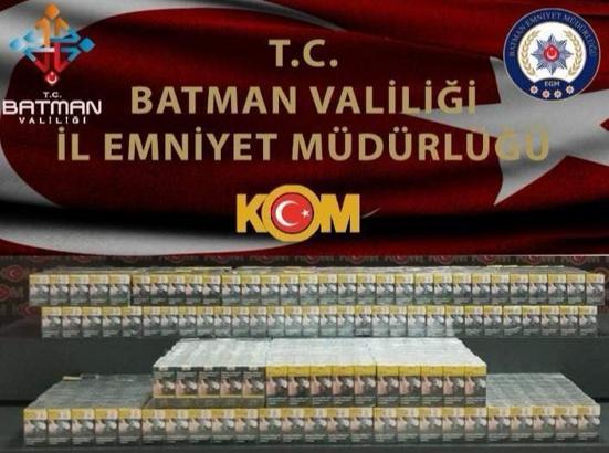 Batman'da 2600 paket kaçak sigara ele geçirildi